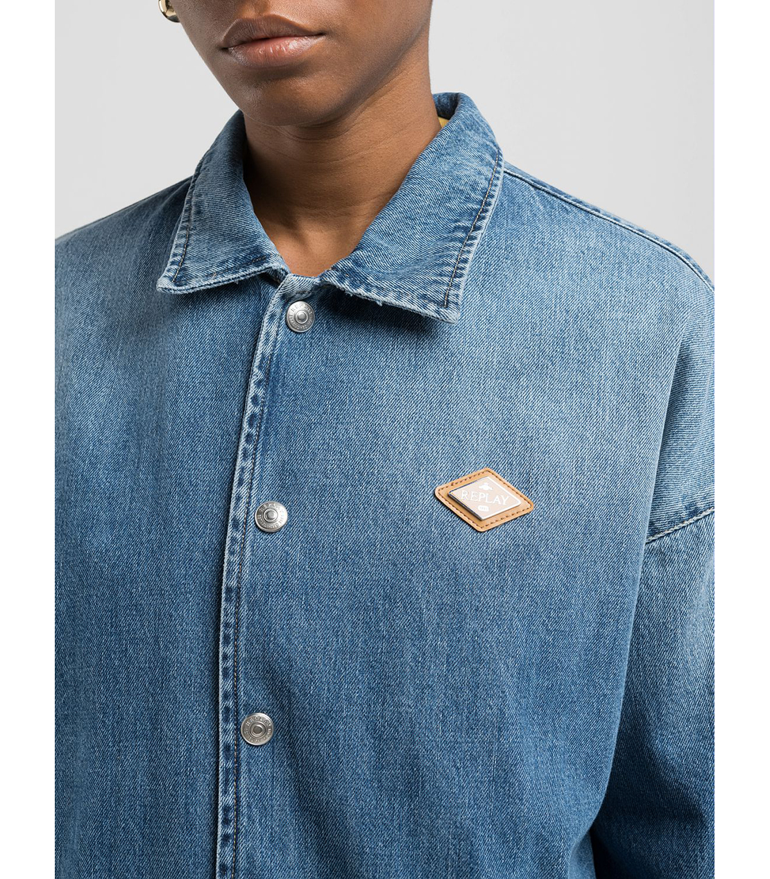 リサイクルインディゴデニムコーチジャケット 詳細画像 ブルー 5